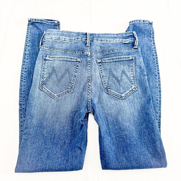 Mother The Looker Groovin' Zip Fly Denim Jeans Faded Distressed Wash Size 26 - Picture 5 of 10